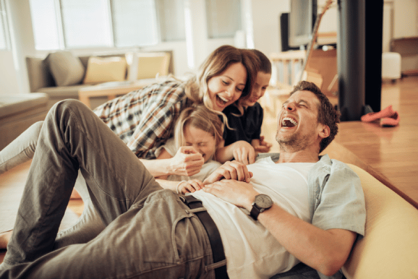 Family enjoying air quality