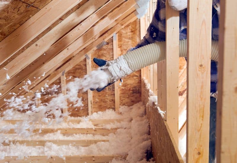 Attic blown in insulation installation in Phoenix AZ