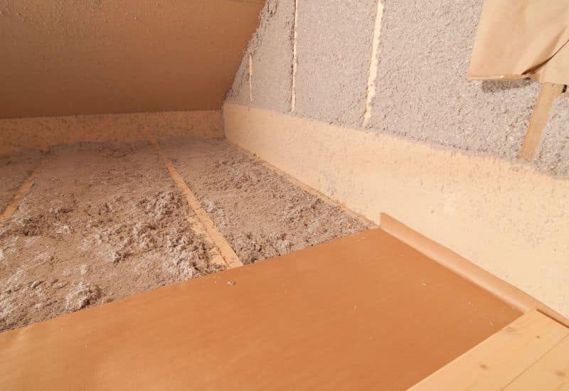 Evenly applied blown in insulation in Phoenix AZ attic