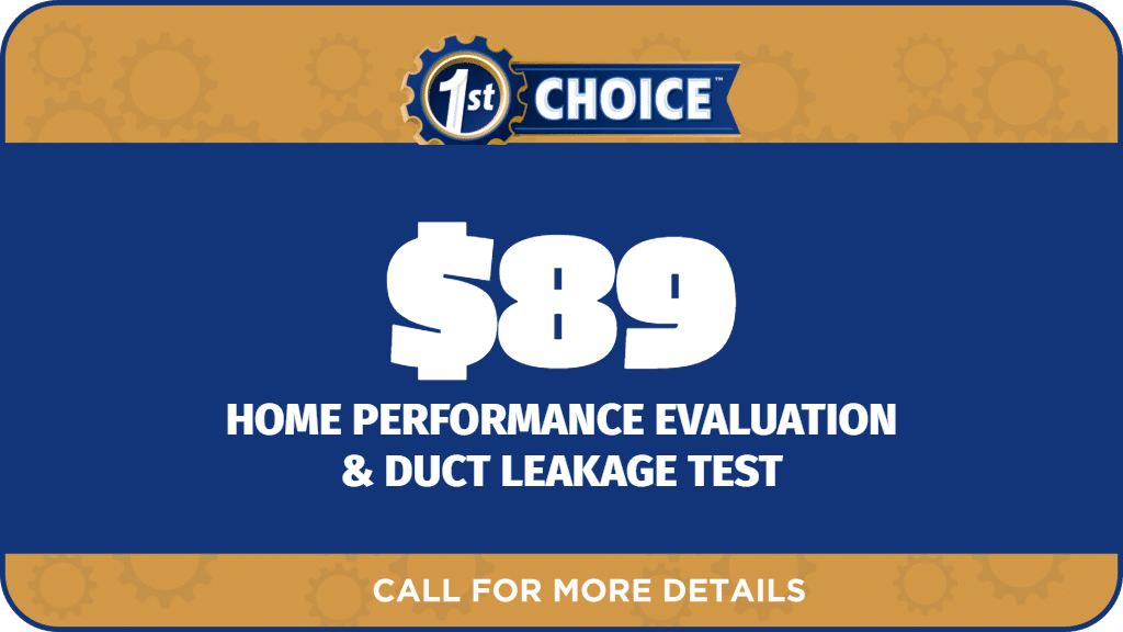 $89 Home Performance Evaluation & Duct Leakage Test