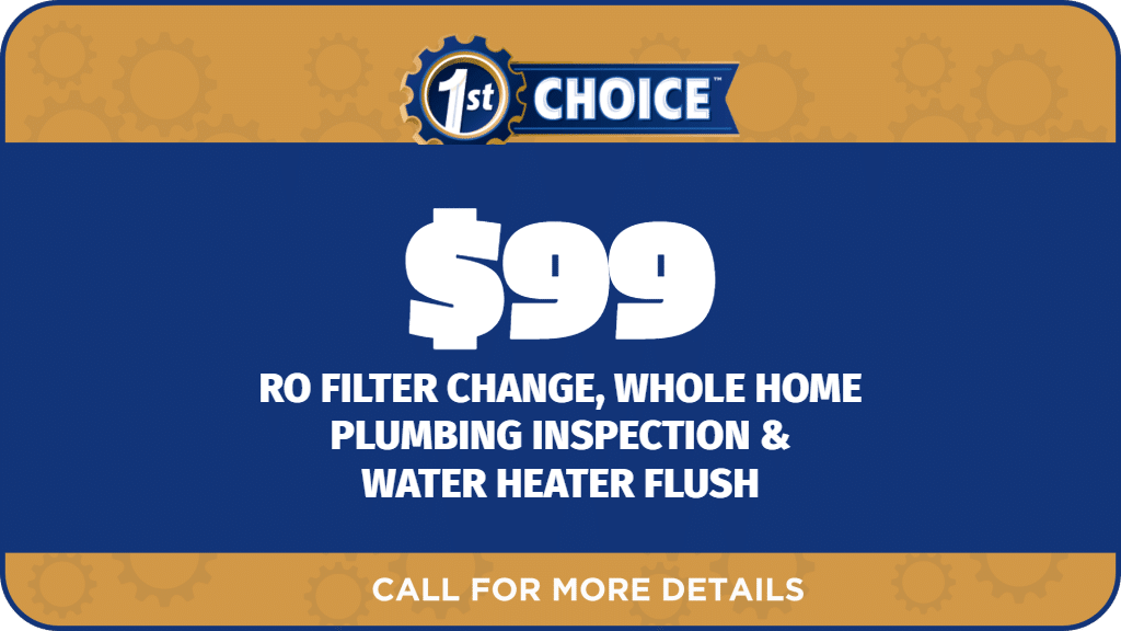 $99 RO Filter Change with Whole Home Plumbing Inspection & Water Heater Flush